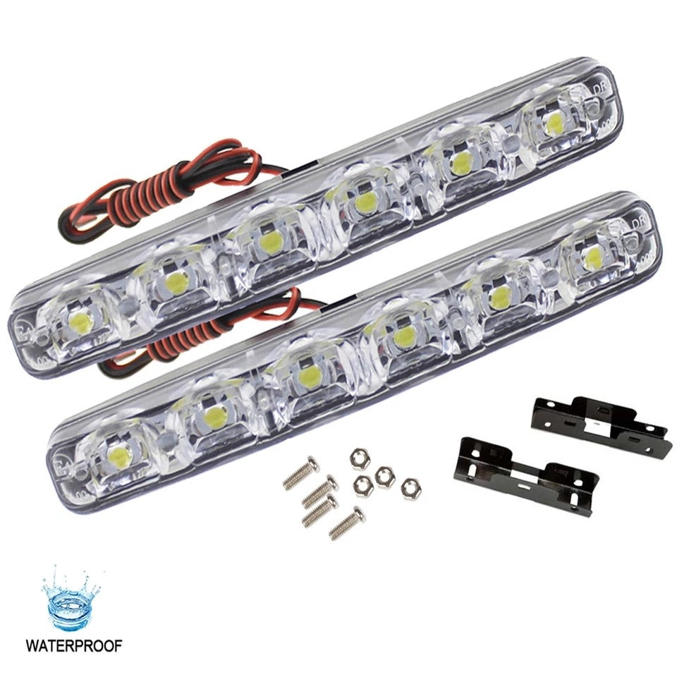6 LED Luces de circulación diurna DRL Lámpara LED 18W Impermeable ONG16