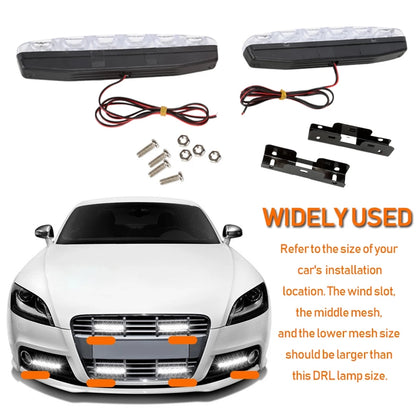 6 LED Luces de circulación diurna DRL Lámpara LED 18W Impermeable ONG16