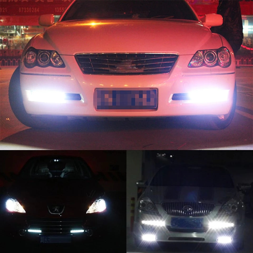 6 LED Luces de circulación diurna DRL Lámpara LED 18W Impermeable ONG16