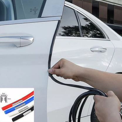 Junta protectora de puerta de coche, burlete anticolisión y antiarañazos, tipo U, azul, 5 metros