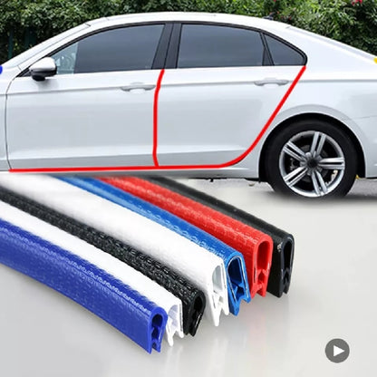 Burlete protector de puerta de coche, burlete anticolisión y antiarañazos, tipo U, 5 metros