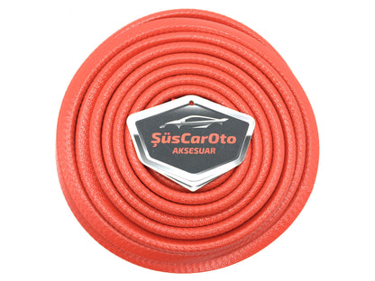 Burlete protector de puerta de coche en forma de U, anti-golpes y arañazos, color rojo, 5 metros