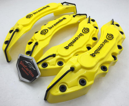 Brembo - Juego de 4 cubiertas universales para pinzas de freno, 17" y más, color amarillo