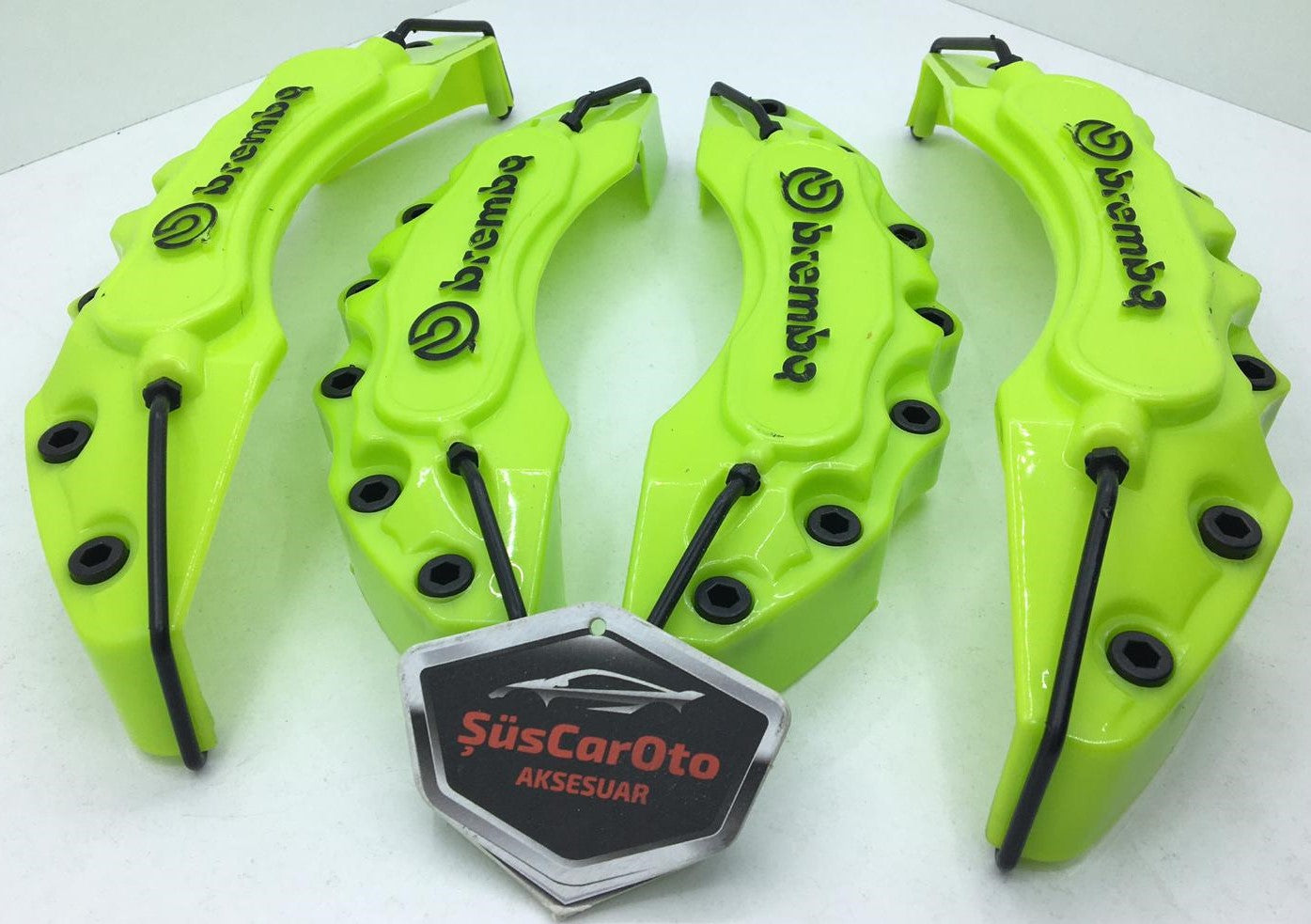 Juego de 4 cubiertas de pinza de freno Brembo universales de 17'' y más, verdes