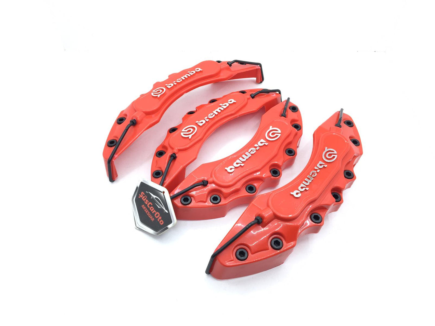 Juego de 4 tapas de pinza de freno Brembo universales para 17'' y más, rojas