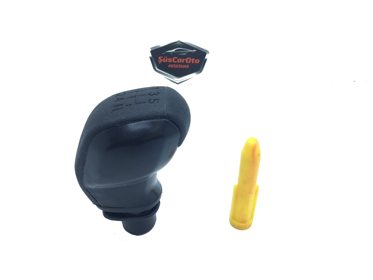 Pomo de palanca de cambios universal con apariencia deportiva, con adaptador, color negro.