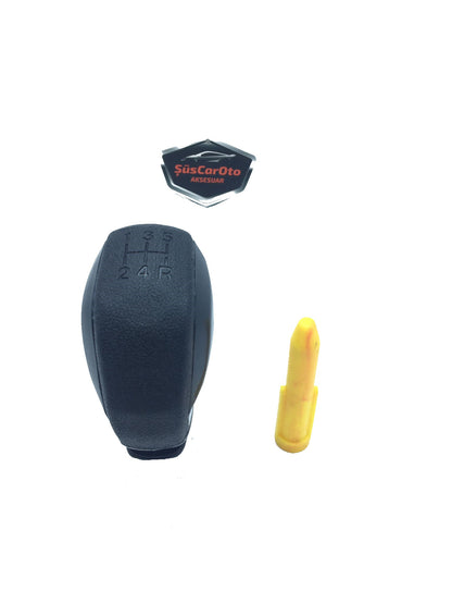 Pomo de palanca de cambios universal con apariencia deportiva, con adaptador, color negro.