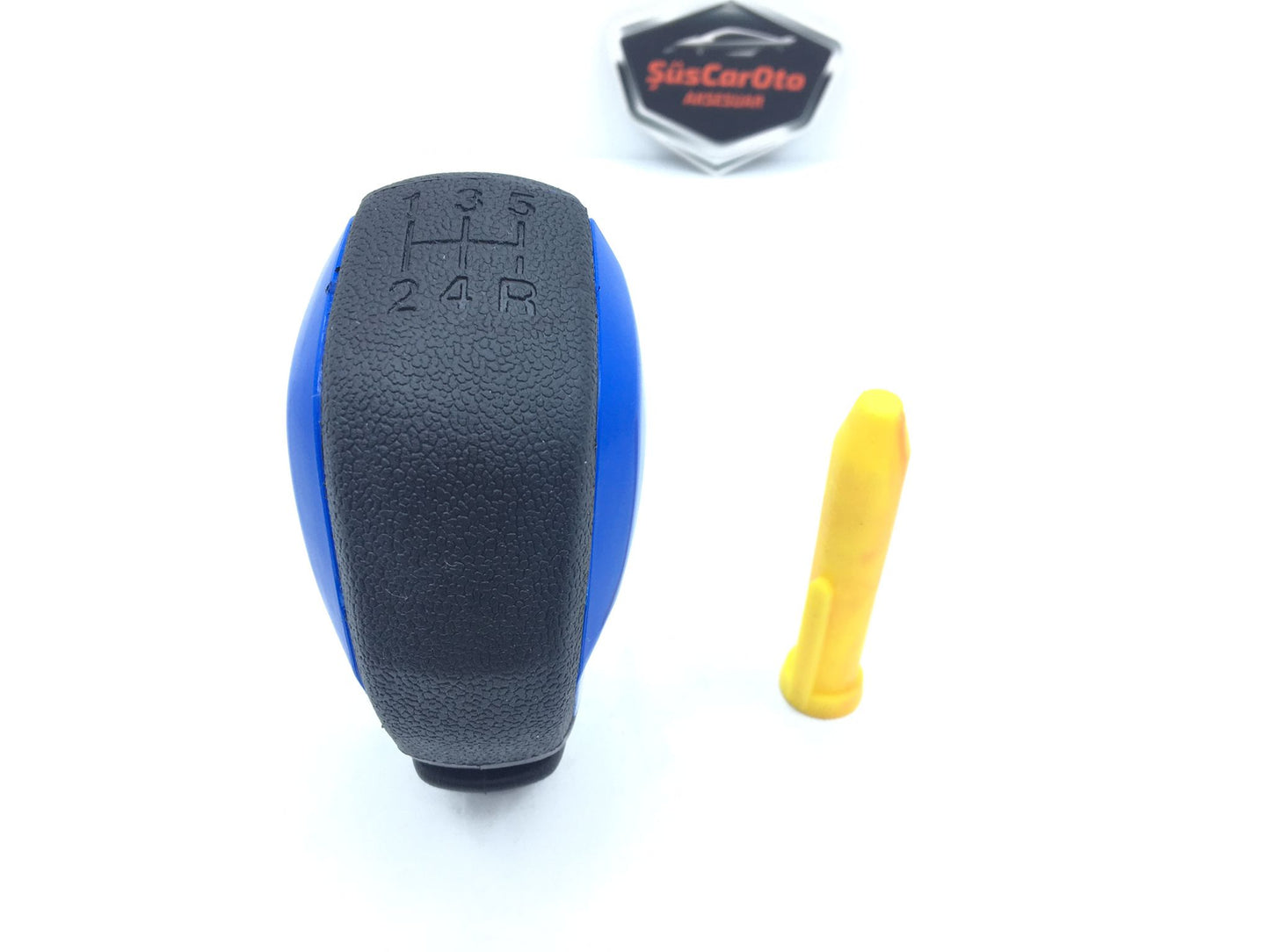 Pomo de palanca de cambios universal con apariencia deportiva, compatible con todos los vehículos, con adaptador, AZUL