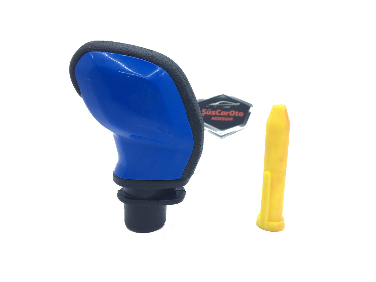 Pomo de palanca de cambios universal con apariencia deportiva, compatible con todos los vehículos, con adaptador, AZUL