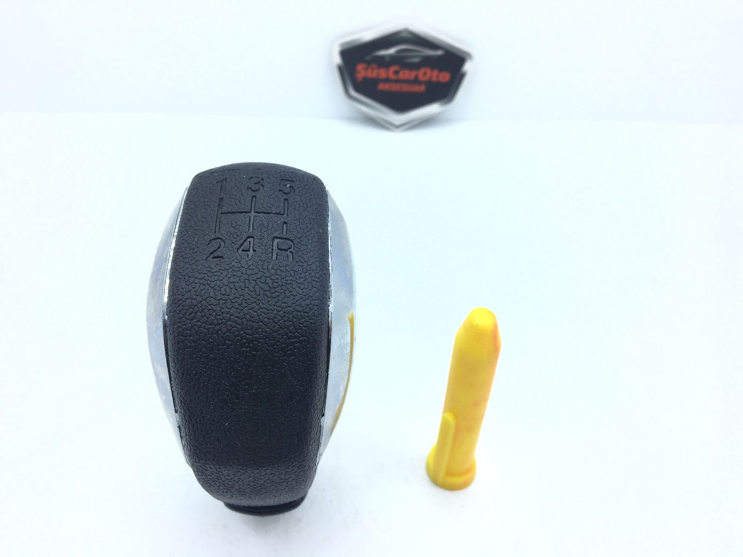 Pomo de palanca de cambios deportivo universal compatible con todos los vehículos con adaptador CROMADO