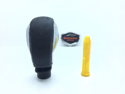 Pomo de palanca de cambios deportivo universal compatible con todos los vehículos con adaptador CROMADO
