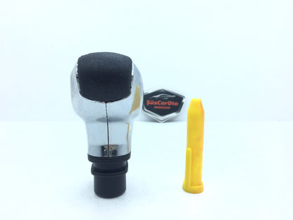 Pomo de palanca de cambios deportivo universal compatible con todos los vehículos con adaptador CROMADO