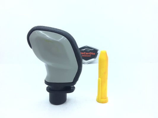 Pomo de cambio universal de aspecto deportivo compatible con todos los vehículos, con adaptador GRIS