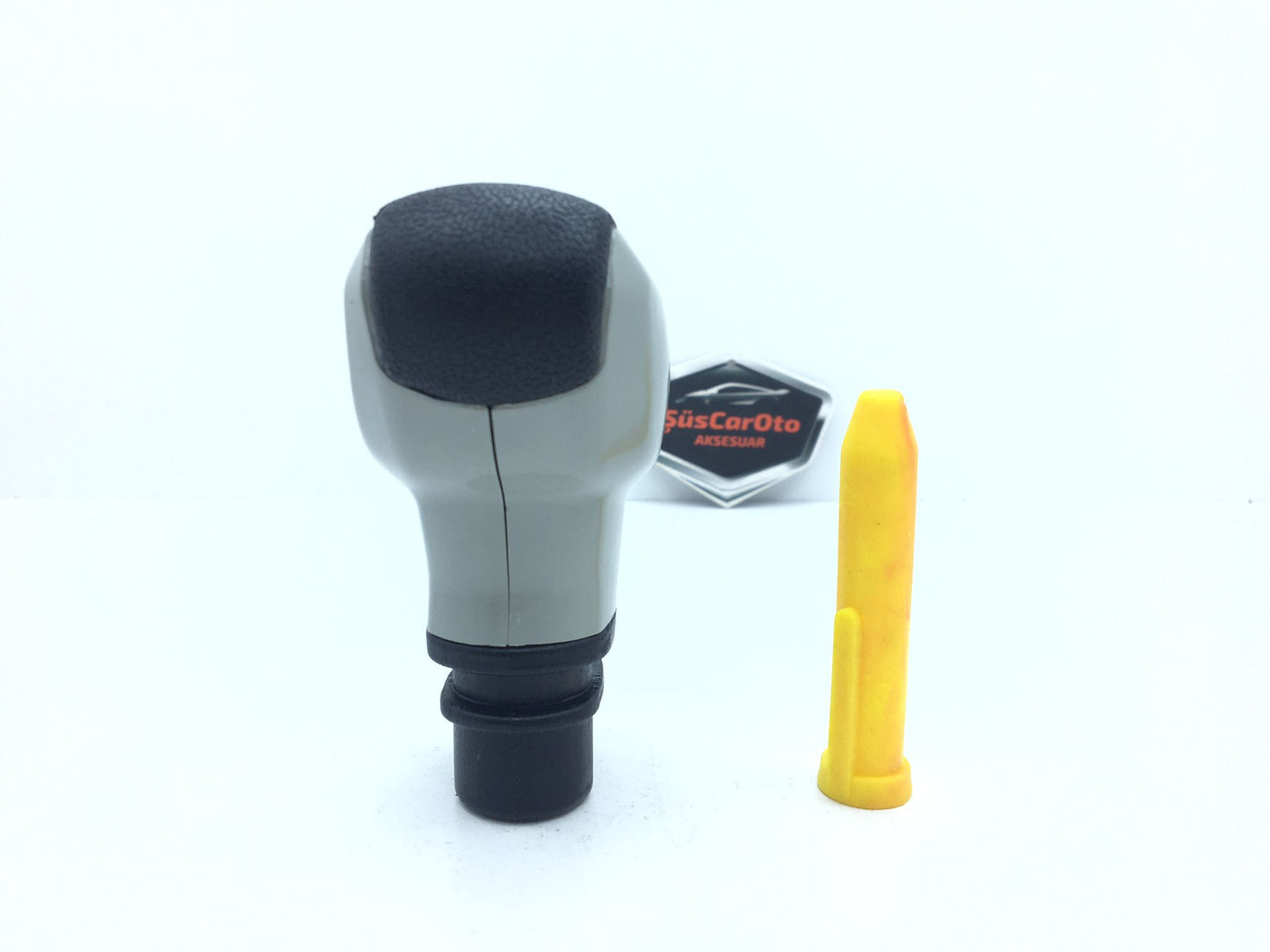 Pomo de cambio universal de aspecto deportivo compatible con todos los vehículos, con adaptador GRIS