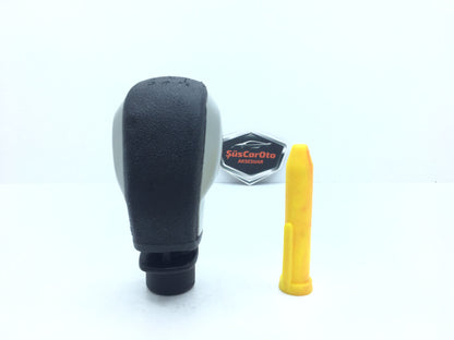 Pomo de cambio universal de aspecto deportivo compatible con todos los vehículos, con adaptador GRIS