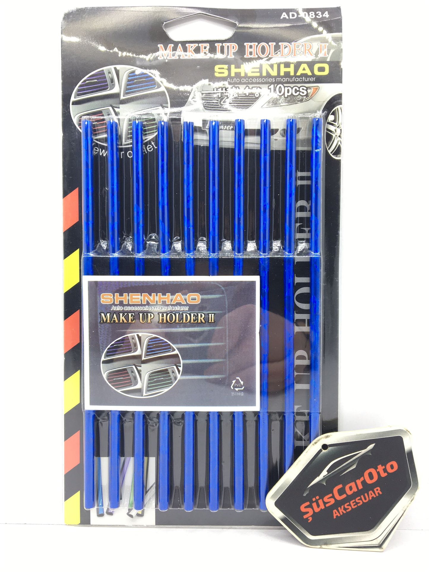 Kit de Tiras Decorativas para Rejilla de Ventilación de Aire Acondicionado de Coche Azul