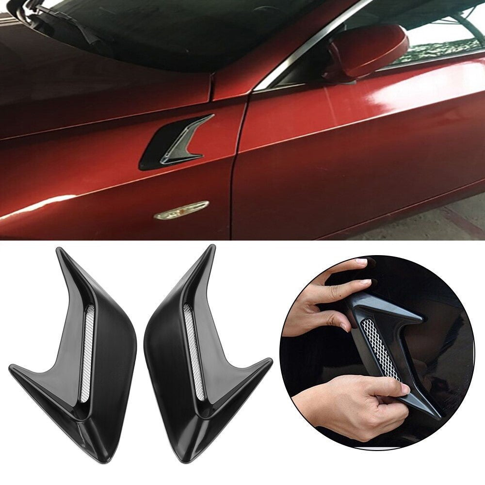 Universal Piano Black Cubierta Capó Guardabarros Rejilla Ventilación Derecha Izquierda 2 Piezas Mini Scoop NKT155