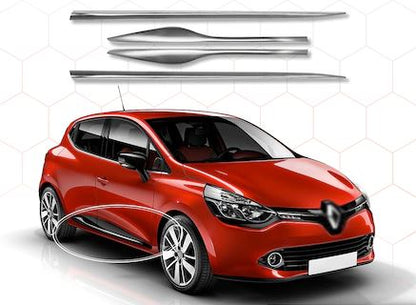 Embellecedores cromados para puertas laterales Renault Clio 4 HB, 4 piezas, 2012 y posteriores