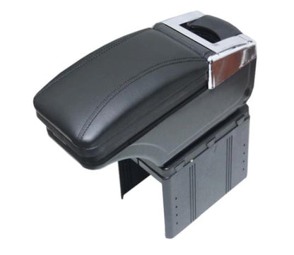 Apoyabrazos universal compatible con todos los coches, negro, deslizante, con cenicero y portavasos