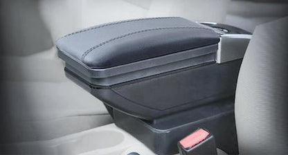 Apoyabrazos universal compatible con todos los coches, negro, deslizante, con cenicero y portavasos