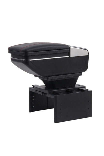 Apoyabrazos universal compatible con todos los coches, negro, deslizante, con cenicero y portavasos