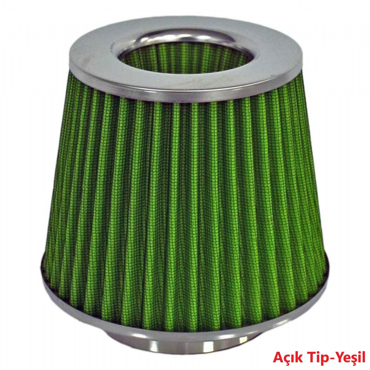 Filtro de aire abierto Carub de rendimiento y sonido +6 CV universal con adaptador verde