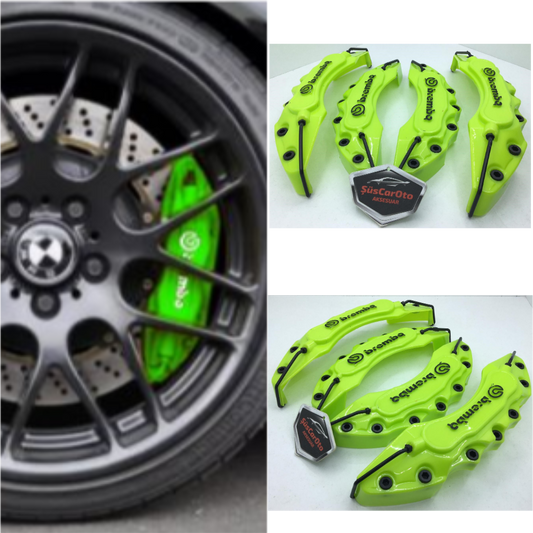 Juego de 4 cubiertas de pinza de freno Brembo universales de 17'' y más, verdes