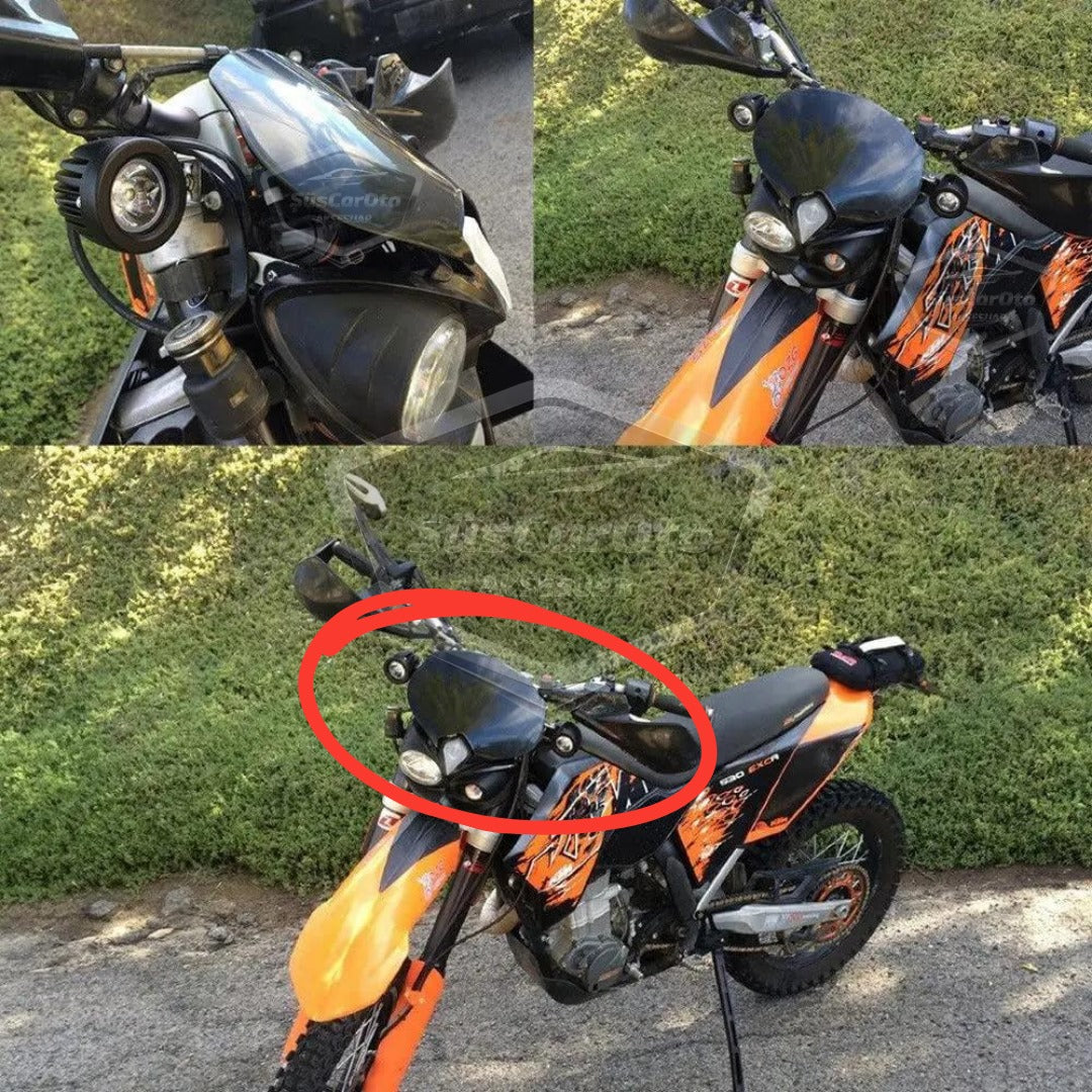 Barra LED Redonda Faro Antiniebla Blanco Coche Motocicleta Off Road Atv Carretilla Elevadora Lámpara Led Proyector Metal Lámpara de Trabajo para Terrenos 1 Unidad 10w