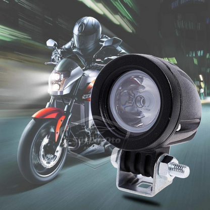 Barra LED Redonda Faro Antiniebla Blanco Coche Motocicleta Off Road Atv Carretilla Elevadora Lámpara Led Proyector Metal Lámpara de Trabajo para Terrenos 1 Unidad 10w